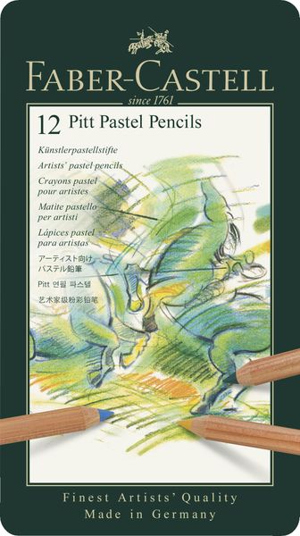 Faber-Castell PITT Pastel Pencils - Tin of 12