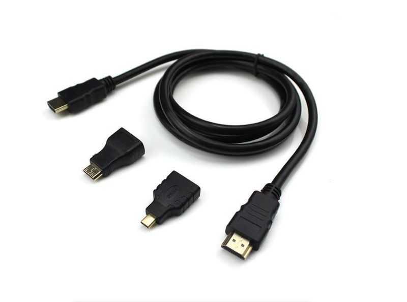 Ncuma 3 In 1 HDMI Cable HDMI to Mini Micro HDMI Adaptor 1.5M Cable Kit