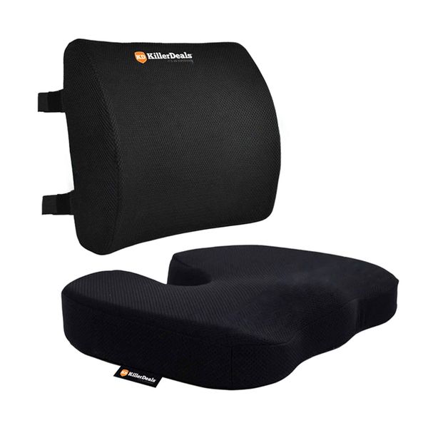 Killer Deals Car Home Office Chair Lumbar Support Memory Foam Cushions