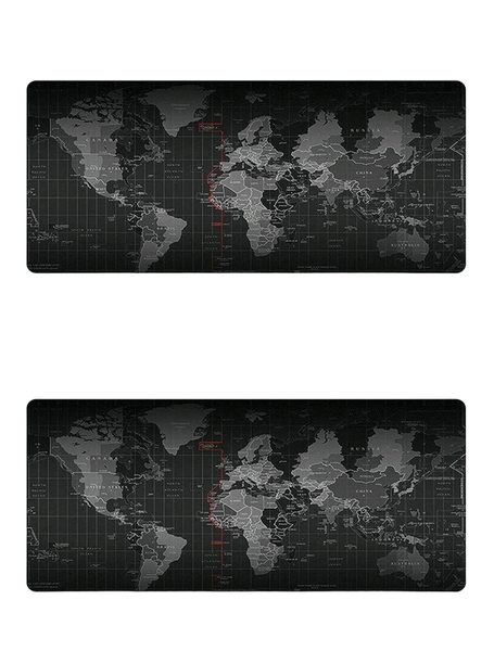World Map Anti-Slip Extended Mouse Pad.( 2 pcs)