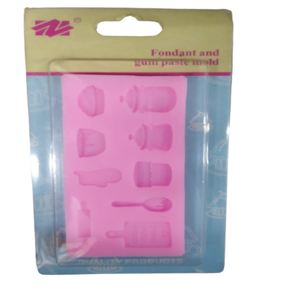 Silicone Cooking Set Design Fondant Mould