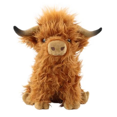Scottish Highland Cow Plush Toy Cute Simulation Long-haired Cow Doll Image