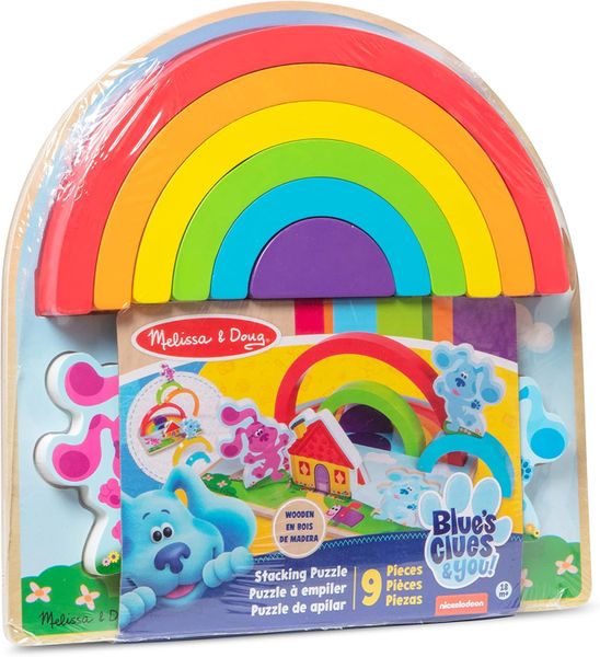 Melissa &amp; Doug Blues Clues Wooden Rainbow Stacking Set