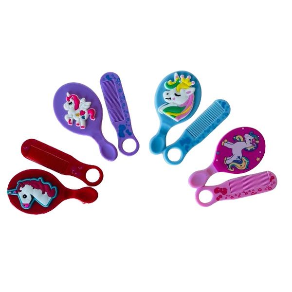 Kids Unicorn Mirror &amp; Comb Set (Set of 4)