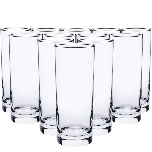 FB Premium Tall Highball Glasses With Heavy Base 340ml Set Of 12