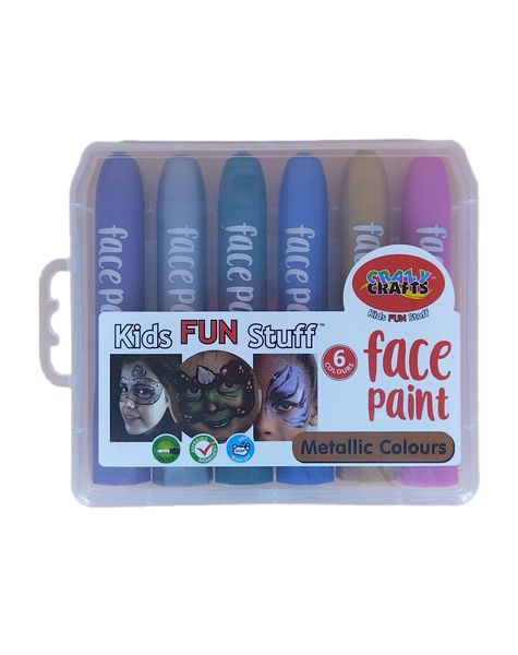 Metallic Face Paint- Set of 6 Colors