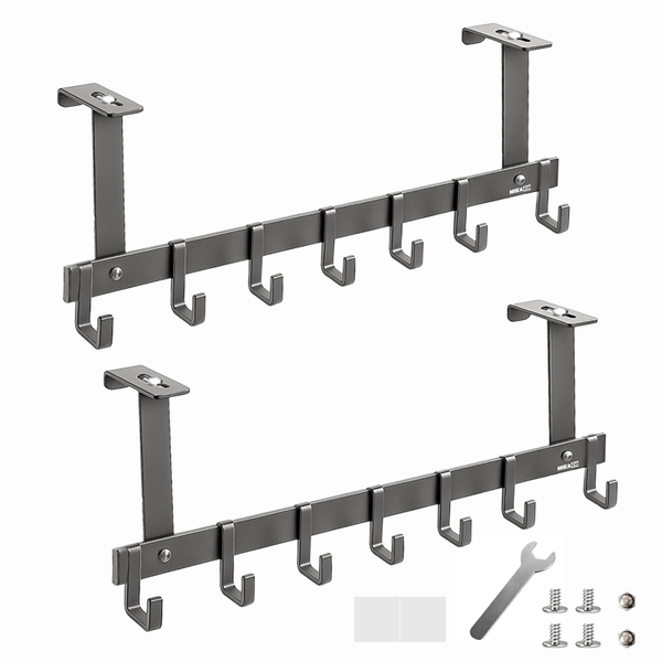 Adjustable Over-the-Door Hooks - Set of 2