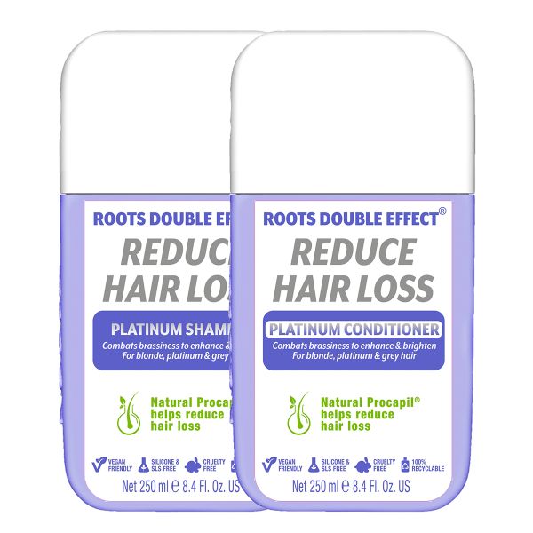 Roots Double Effect Reduce Hair Loss Platinum Shampoo &amp; Conditioner