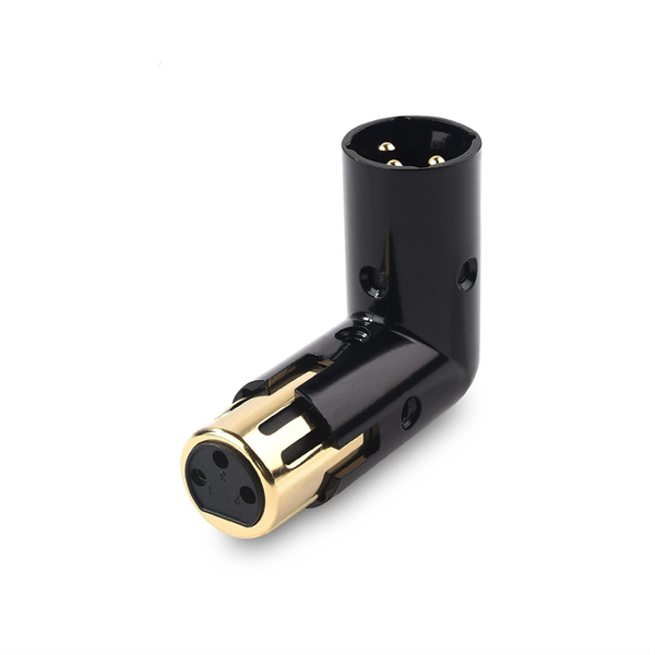 1 Pcs 3Pin Xlr Angle Adapter Male To Female Right Angle Xlr Adapter