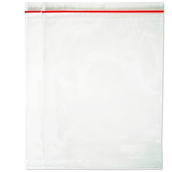 2 Packs Of 100, 215mm x 315mm Plastic Zip Lock Bags