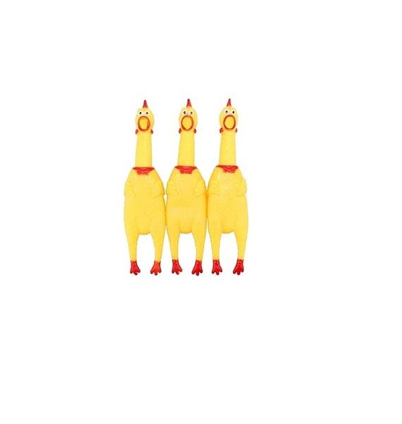 Jafar Rubber Squaking Chicken Dog Toy