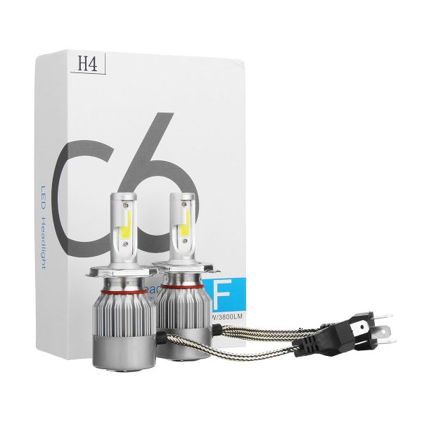 H4 Car Headlight Bulbs 8000LM 55w LED - Set Of 2 Bulbs - 4200LM
