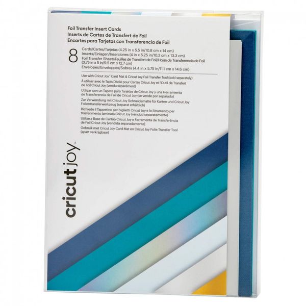 Cricut Insert Cards Foil Blue Lagoon R20 (10;8 Cm X 14 Cm) 8-Pack