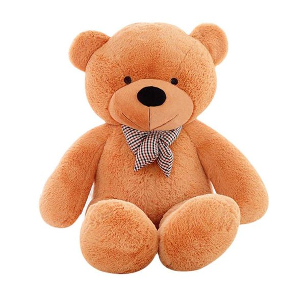 TANOTIB Cuddly Plush Teddy Bear With Bow Tie - White - 80cm