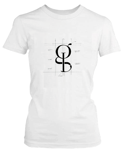 PepperSt Ladies White T-Shirt - Grid Design GI