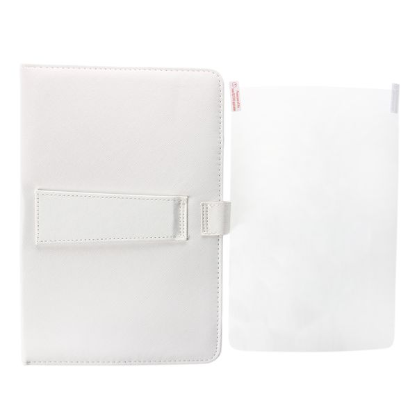 Pu Leather Case + Keyboard + Support Universal White Color Tablet Pc 10 "10