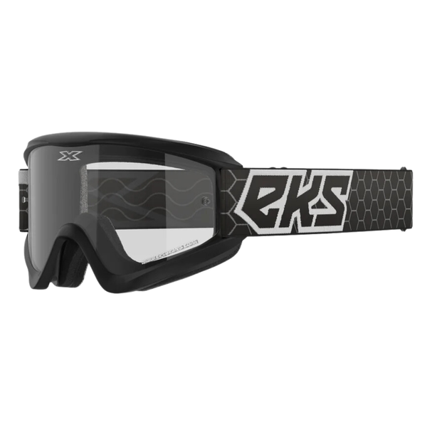 Eks Gox Flat Out Black Clear Goggle image