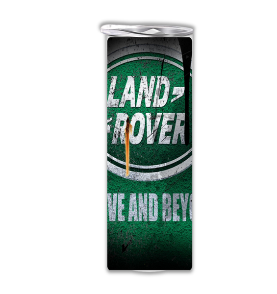 15 oz Skinny Tumbler with straw &amp;lid-Double Wall-Land Rover