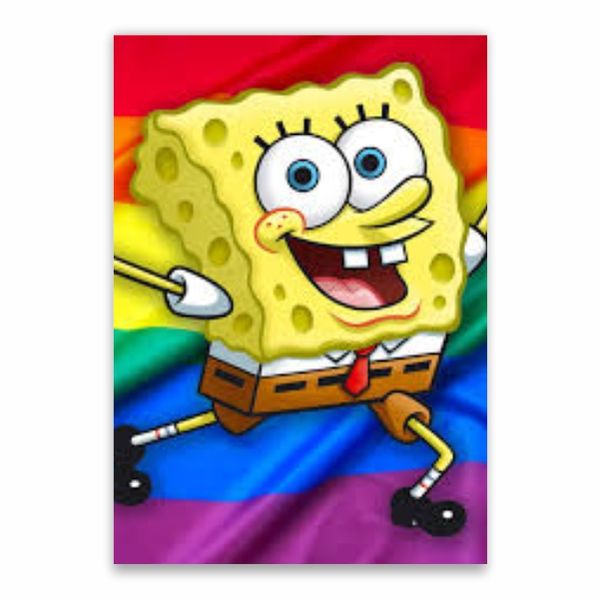 SpongeBob Rainbow Flag Poster - A1