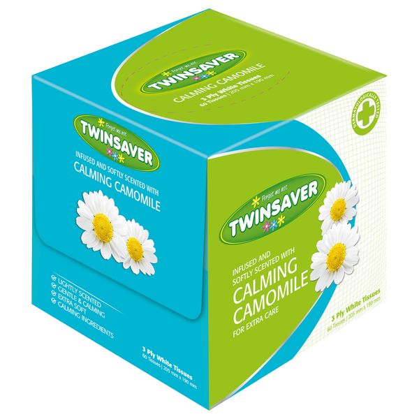 Twinsaver Facial Tissues 3ply 60s - Camomile
