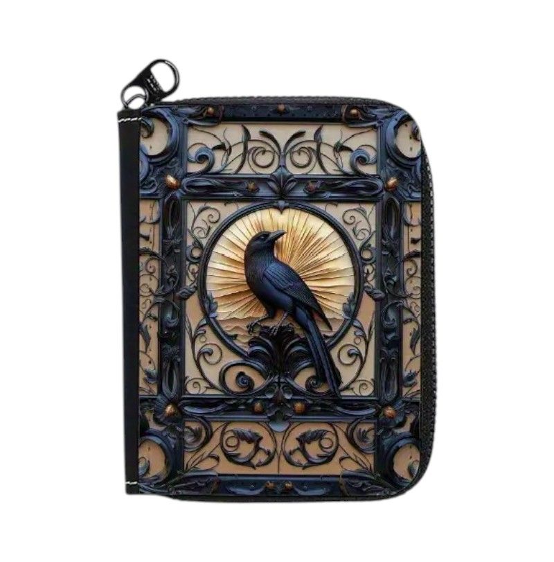 Gothic Raven Zipper Wallet