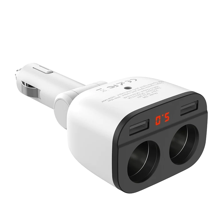 Dual USB/Cigarette Lighter Car Charger With LED Display | Shop Today. Get it Tomorrow ...