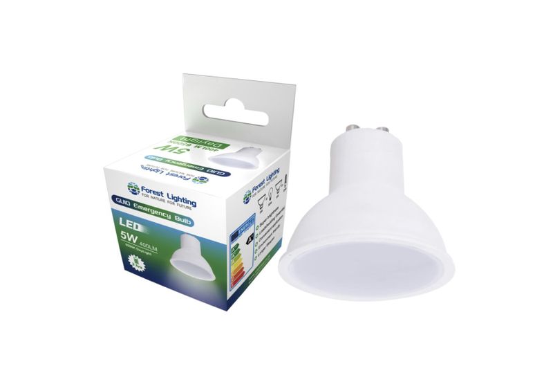 Forest Lighting 5W LED -GU10 with 3 Hours' Emergency Lighting-Daylight