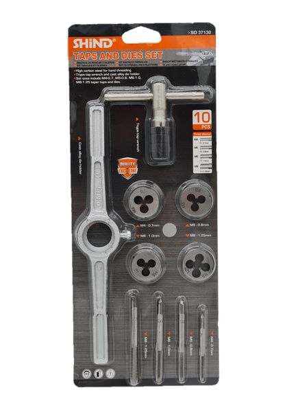 Tap &amp; Die Set - 10 Piece