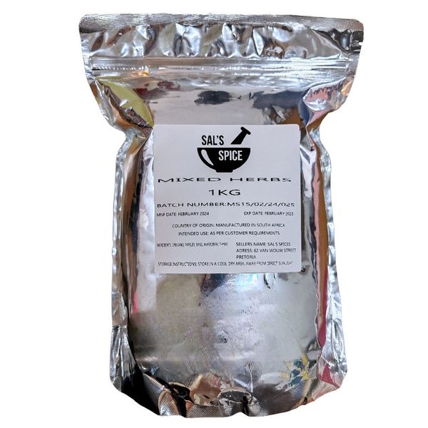Sal's Spice Mixed Herbs - 1kg