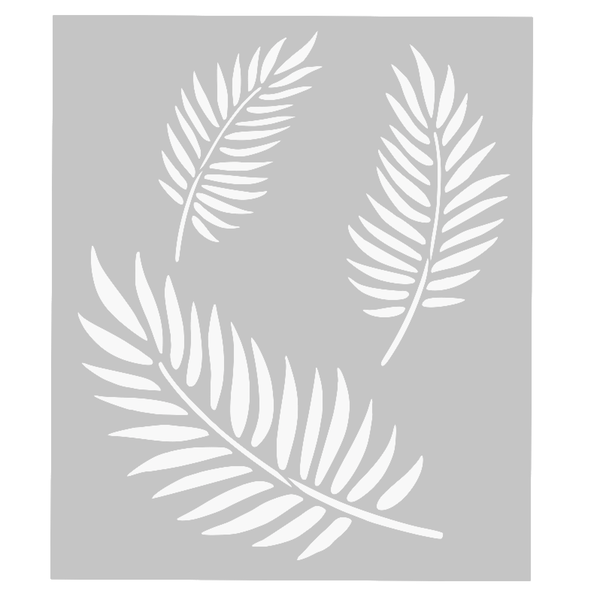 Beautiful 3 Large Palm Leaf Stencil (40 x 47cm)