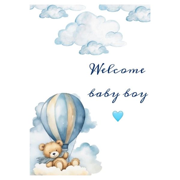 Welcome Baby Boy - A1 Poster