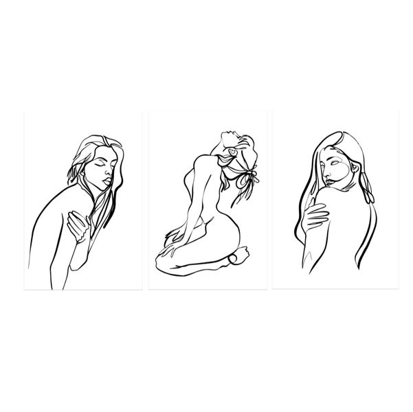 Canvas Wall art: 3 Piece Set- Mos006