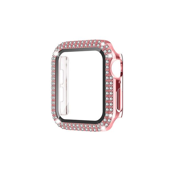 Diamond Cover with Glass Screen Protector for Apple Watch Series 7-41mm