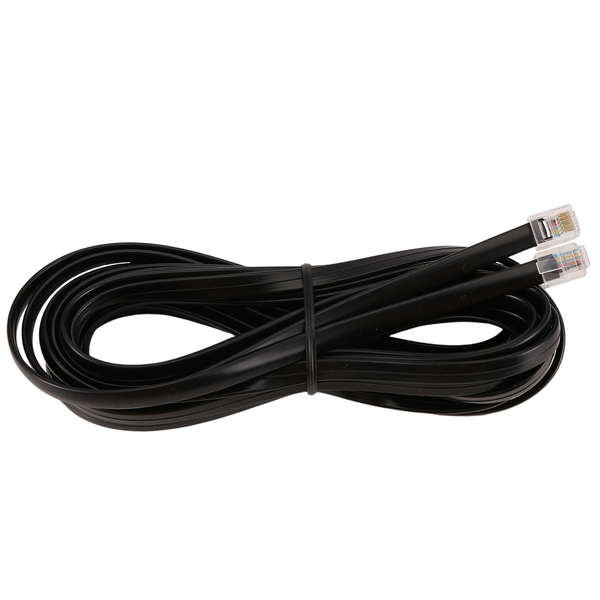 6P6C RJ11 Telephone Extension Fax Modem Cable Line 5M Length Black