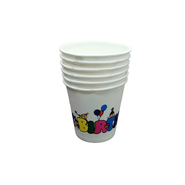 Happy Birthday Paper Cups - 24 Pack