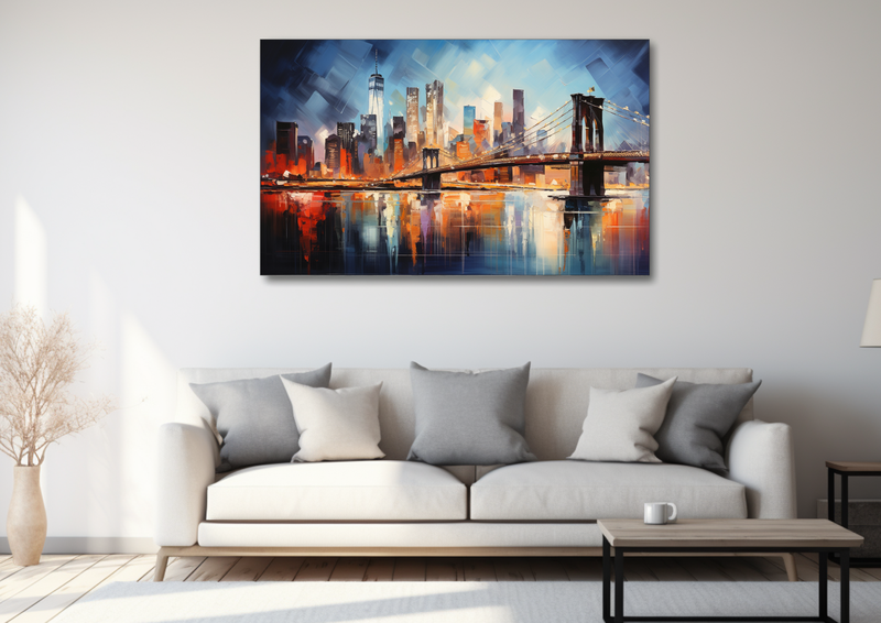 Canvas Wall Art - Brooklyn Bridge Abstract - HD0056