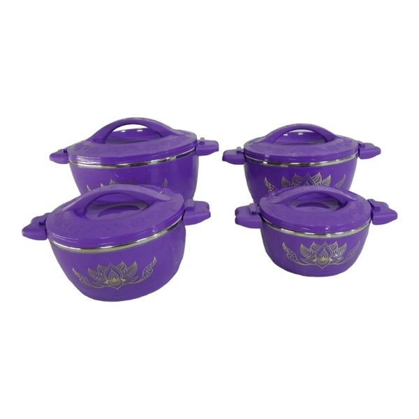 SMTE- Insulated Casserole-4 Piece Set- Purple-THM08