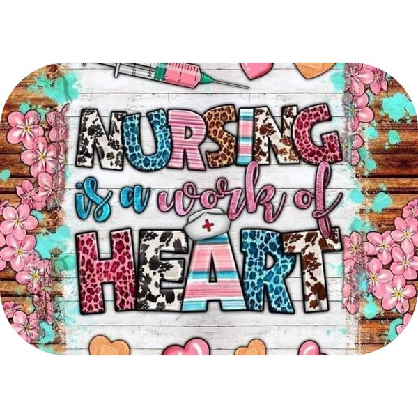 Nurse Work of Heart Printed Mouse Pad