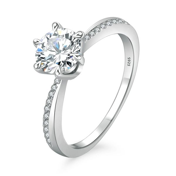 Colton James Premium 1.5ct Moissanite Engagement Ring - Round Cut Pav Band