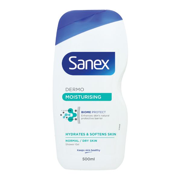 Sanex- Dermo Moisturising Shower Gel - Body Wash - 500ml Pack