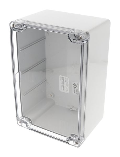 1554T2GYCL Heavy Duty Polycarbonate Enclosure 180x120x90mm Clear Lid