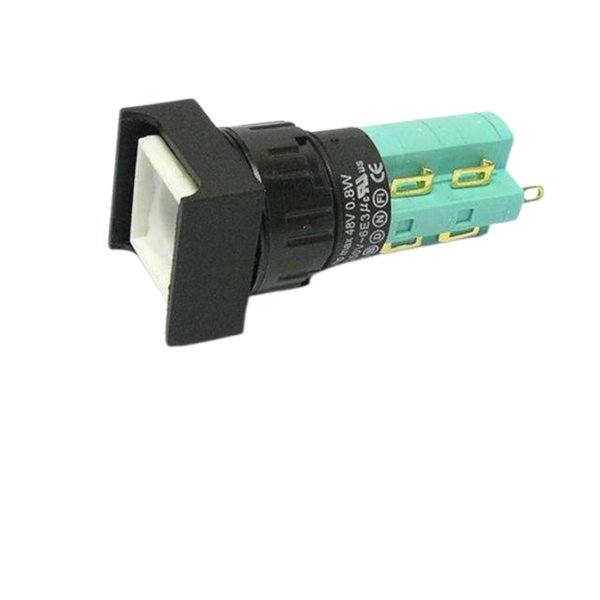 P1818M2S-65 18x18mm IP65 Illuminated Momentary Square Push Button 2P