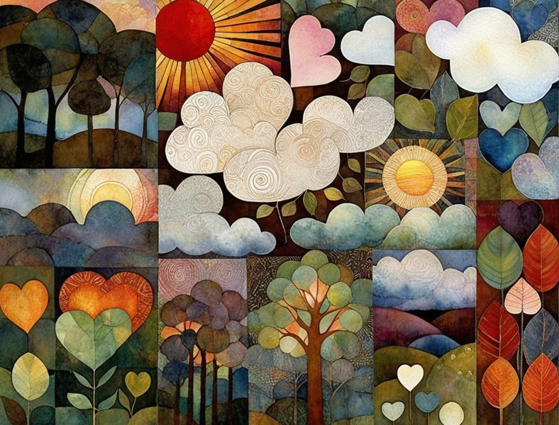 Modern Canvas Wall Art Home Decor - Fantasy Collage