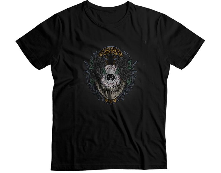 Flower Skull Art T-Shirt