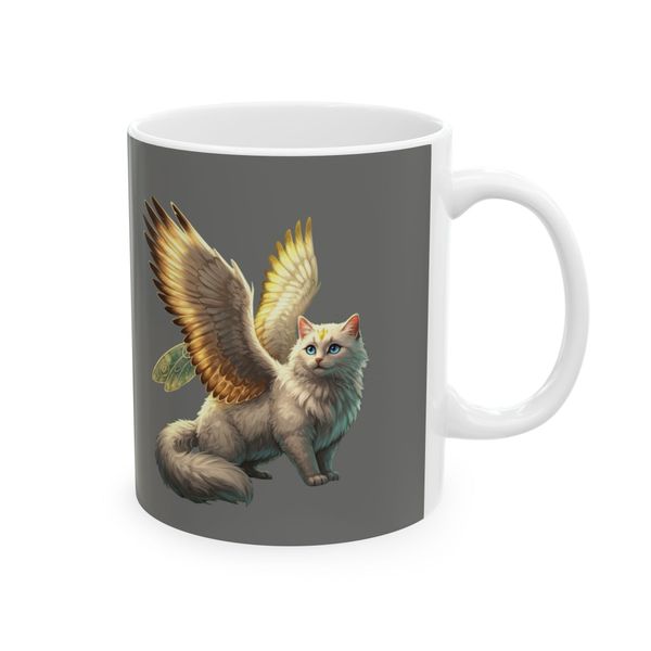 Ceramic Mug - Cat with angel wings