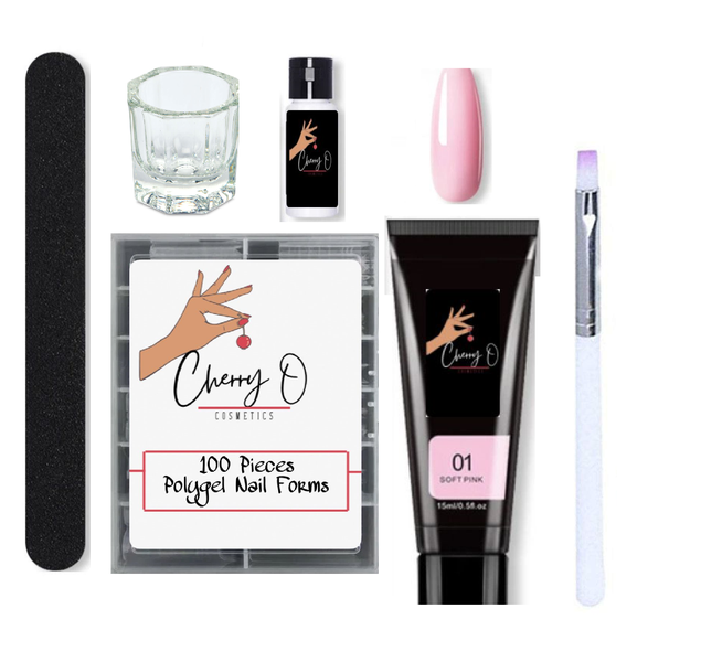 Cherry O Cosmetics Soft Pink Polygel Kit