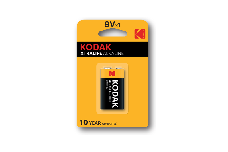 KODAK Xtralife Alkaline 9V Battery - 1 Pack