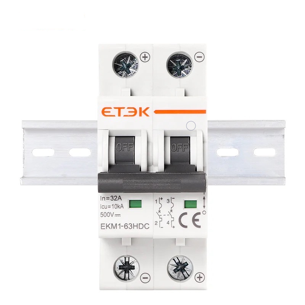 32A 2 Pole 500VDC SOLAR PV MCB ETEK