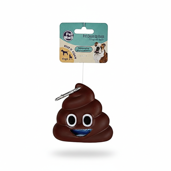 DOG CLEAN-UP BAGS WITH HOLDER - 15 BAGS Convenient, Hygienic Waste Control