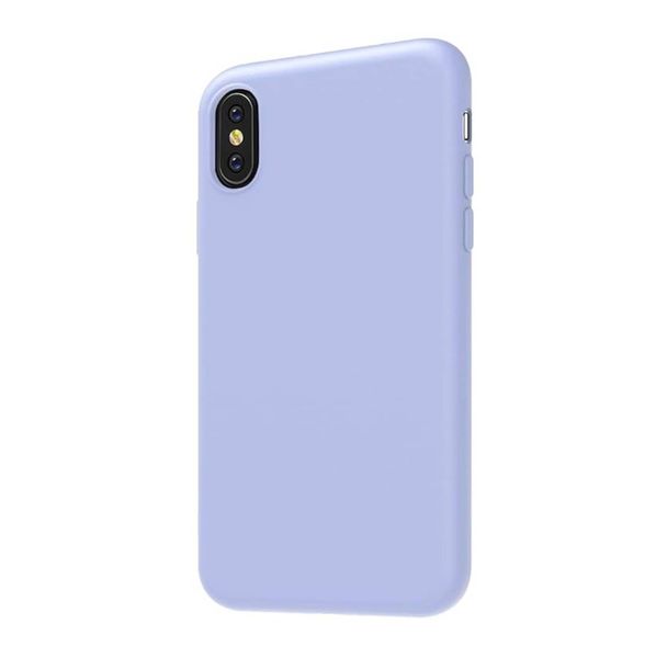 Liquid Silicone Back Case Compatible With Apple Iphone X &amp; XS -Purple